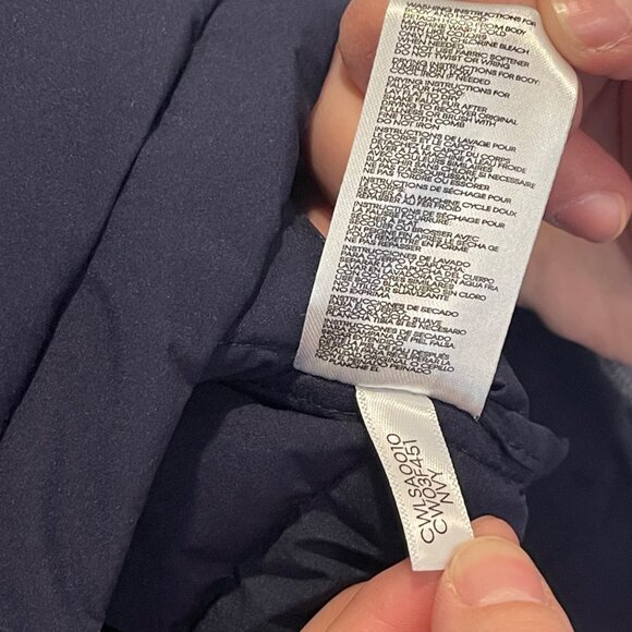 NWT Calvin Klein Womens Puffer Jacket Infinite Stretch Fur-Trim Hood XL Navy NEW - Picture 9 of 11